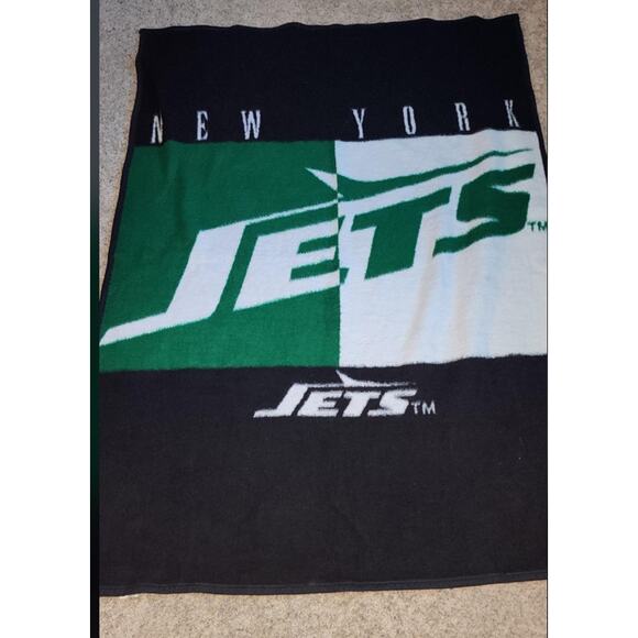 New York Jets VTG Deadstock Biederlack Stadium Blanket 60"x80" Brand New - Picture 1 of 8